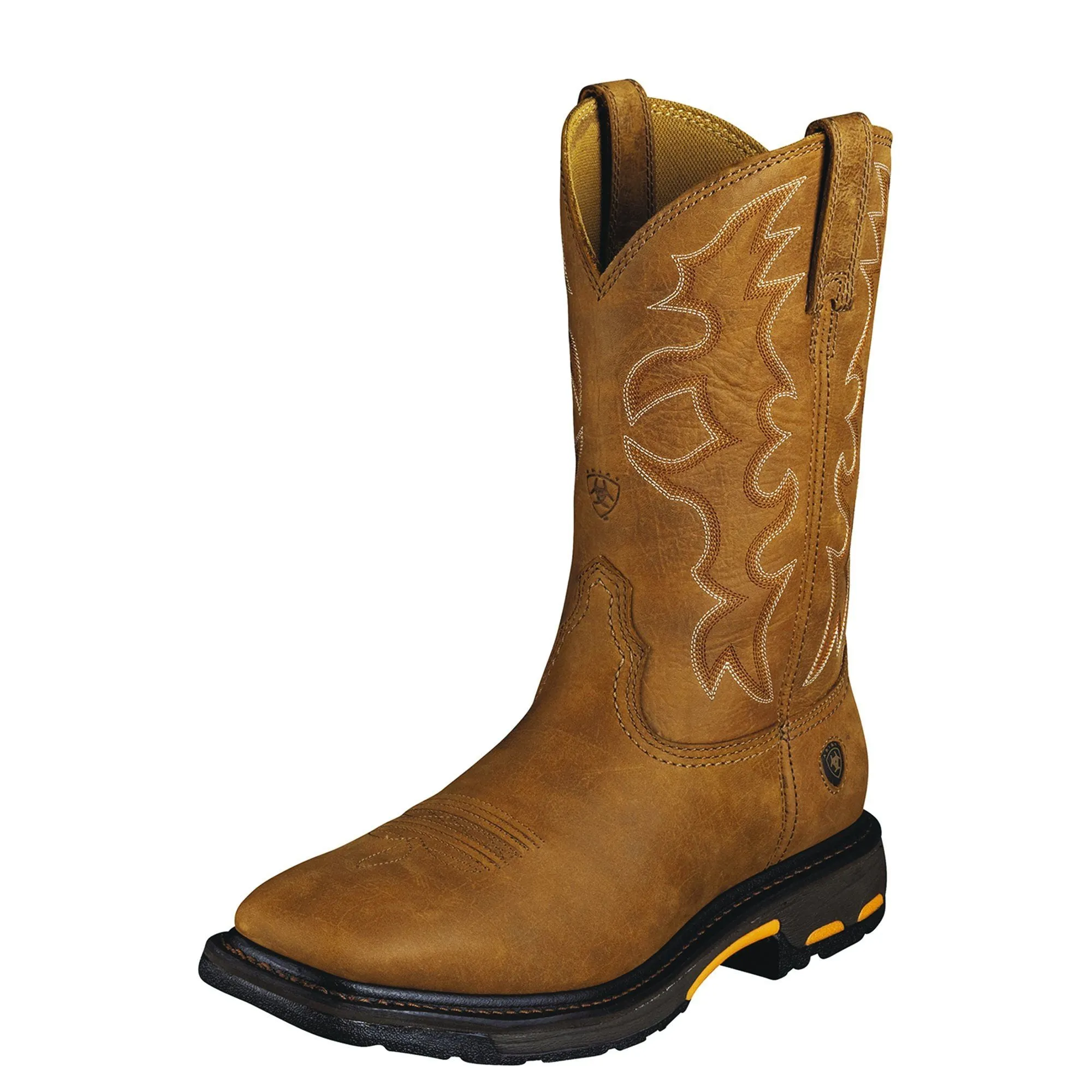 Ariat Mens Workhog Wide Square Toe Work Boot Rugged Bark