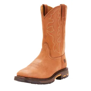 Ariat Mens Workhog Wide Square Toe Work Boot Rugged Bark