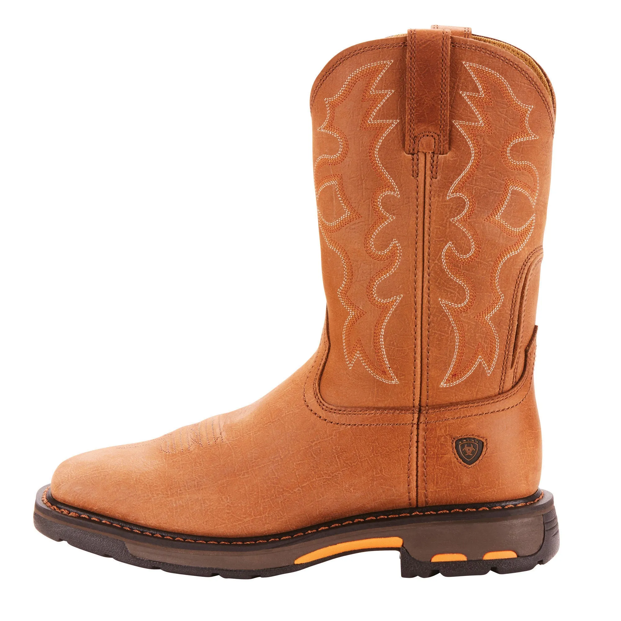 Ariat Mens Workhog Wide Square Toe Work Boot Rugged Bark