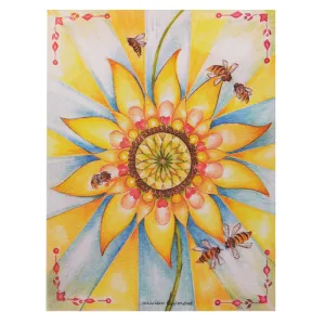 Bee 3rd Chakra Card 4.2"w x 5.25"l