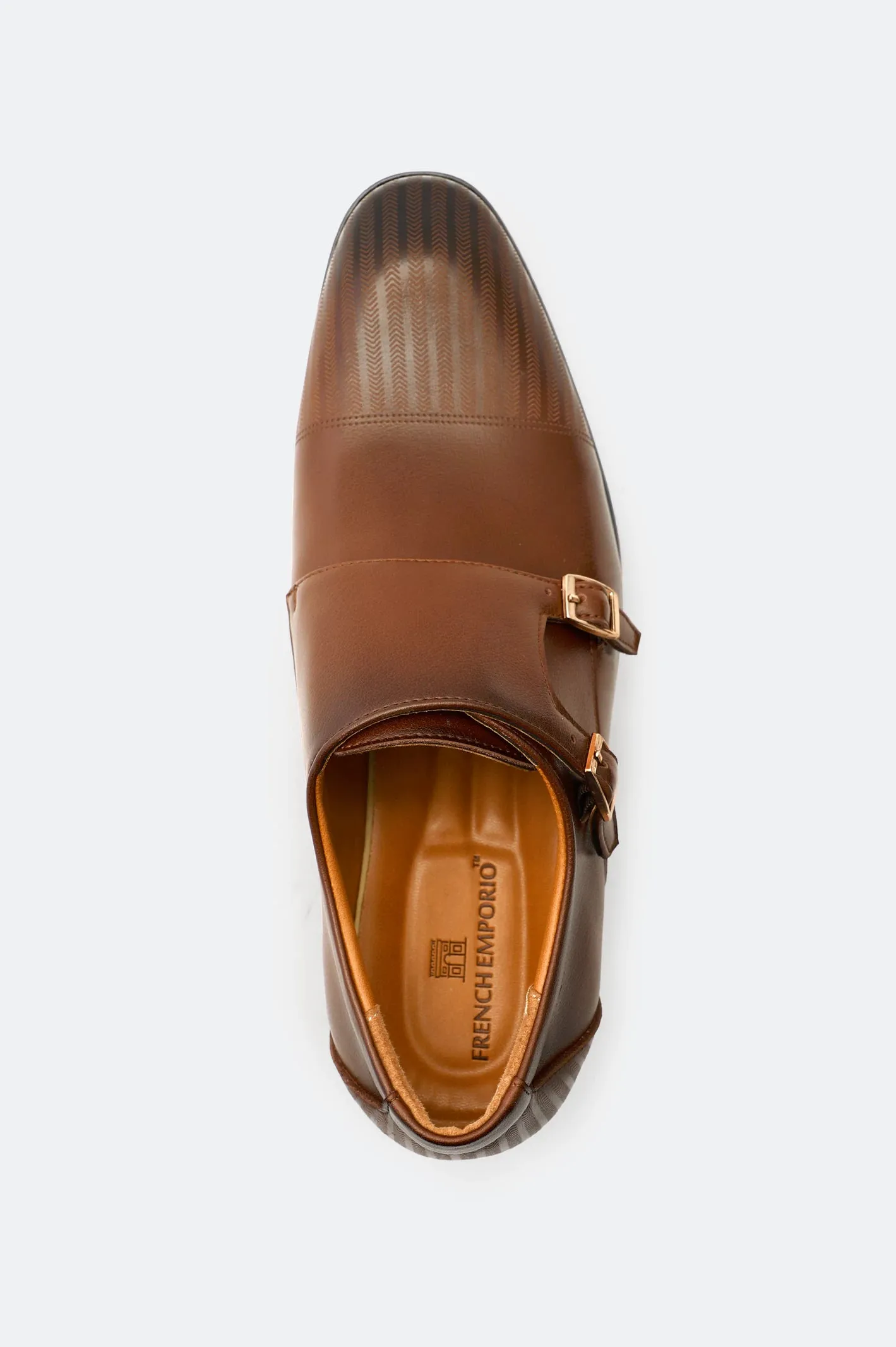 Brown Formal Double Monk Shoes
