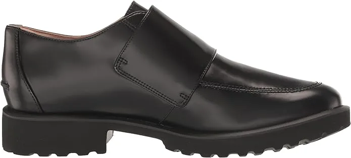 Cole Haan Greenwich Monk Strap Black Leather Round Toe Waterproof Oxford Loafers