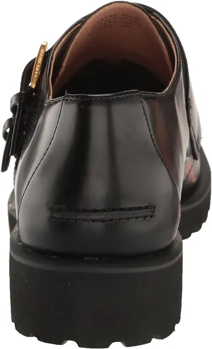 Cole Haan Greenwich Monk Strap Black Leather Round Toe Waterproof Oxford Loafers