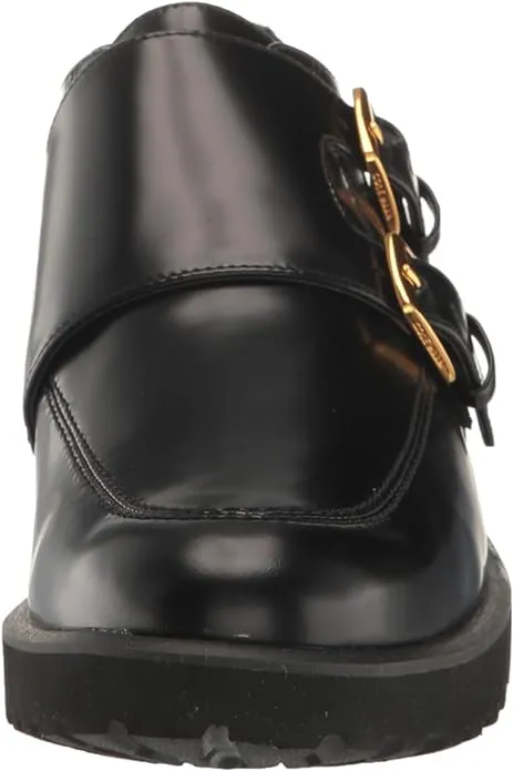 Cole Haan Greenwich Monk Strap Black Leather Round Toe Waterproof Oxford Loafers