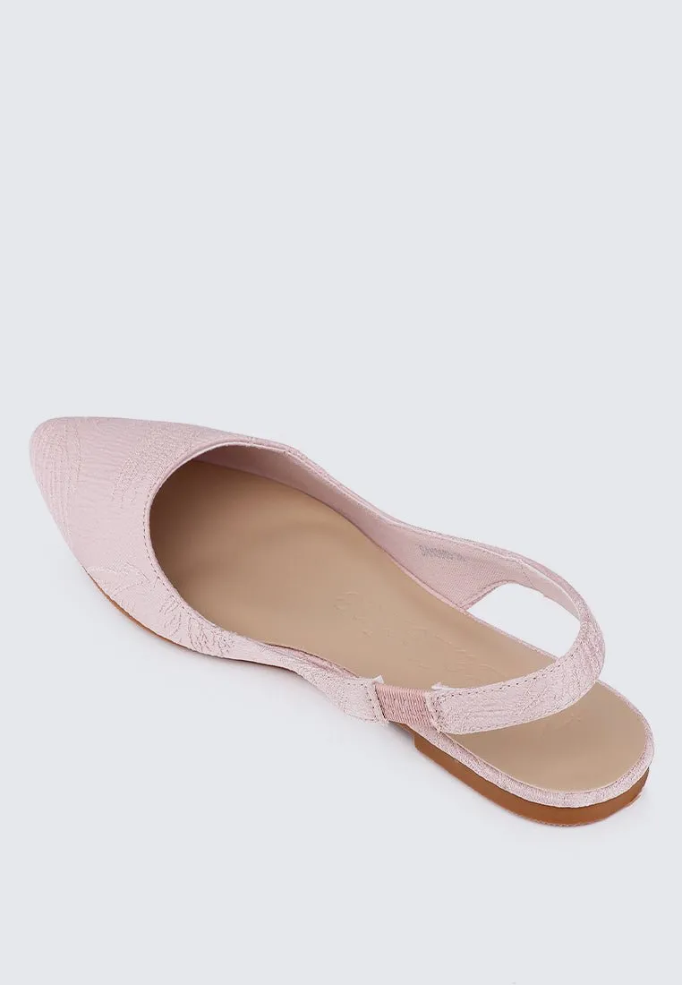 Kate Floral Comfy Ballerina In Blush