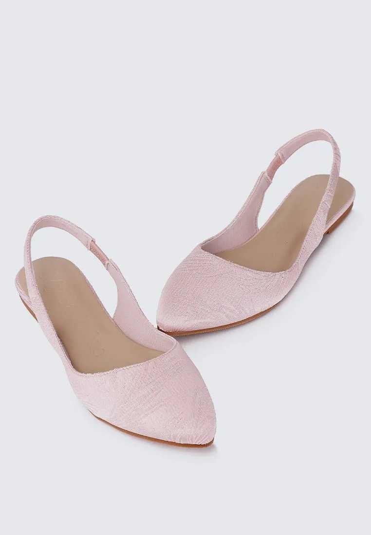 Kate Floral Comfy Ballerina In Blush