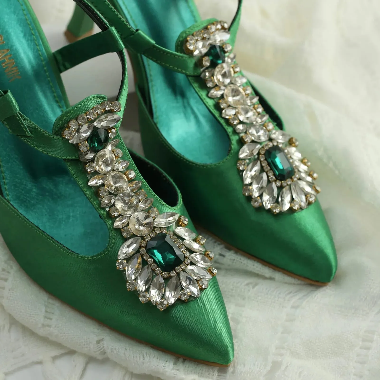 MANOLO FANCY BRIDAL HEELS