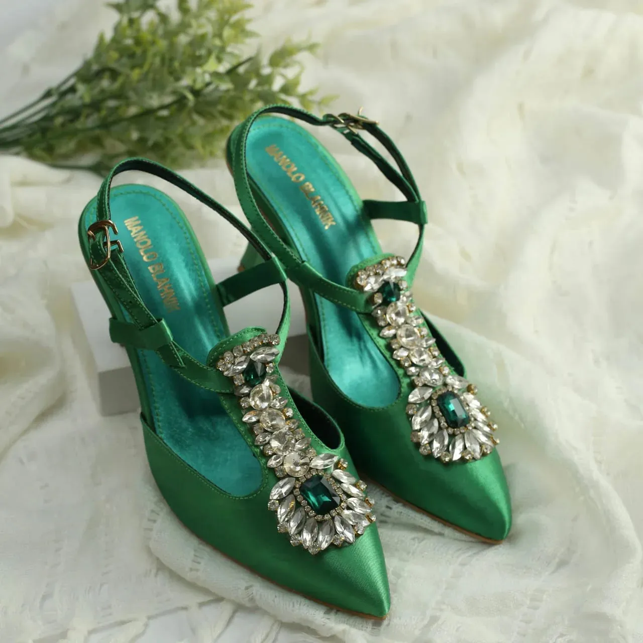 MANOLO FANCY BRIDAL HEELS