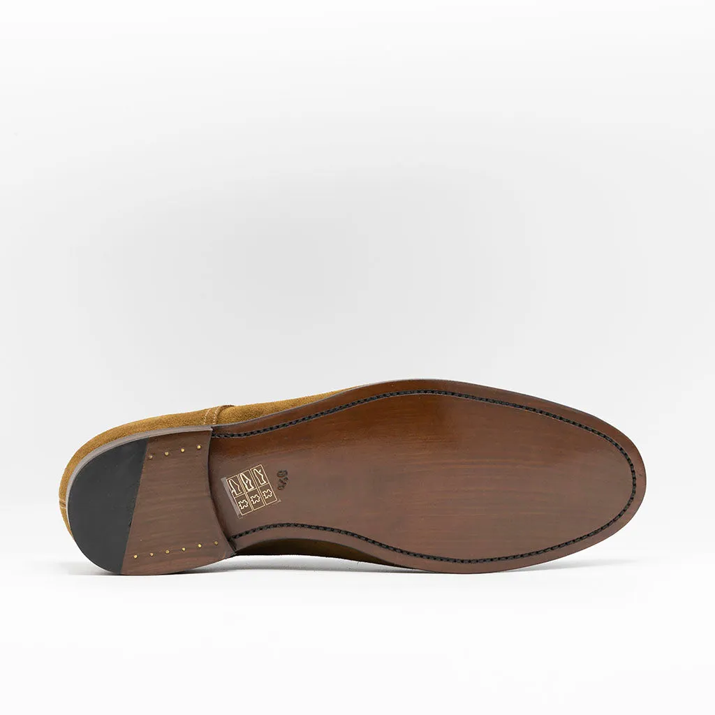 THE MONK STRAP in COGNAC SUEDE