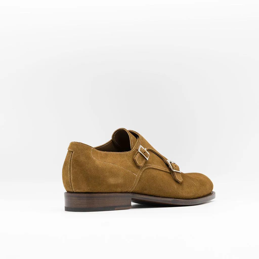 THE MONK STRAP in COGNAC SUEDE