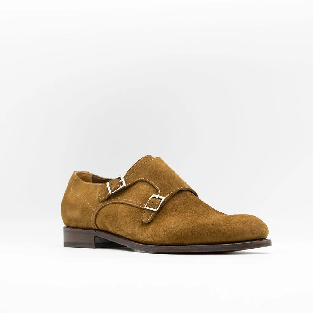 THE MONK STRAP in COGNAC SUEDE