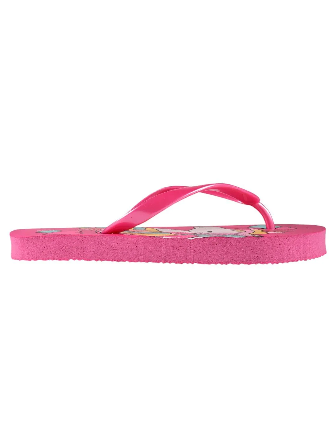 Unicorn Flip-Flops for Girls, Dark Pink