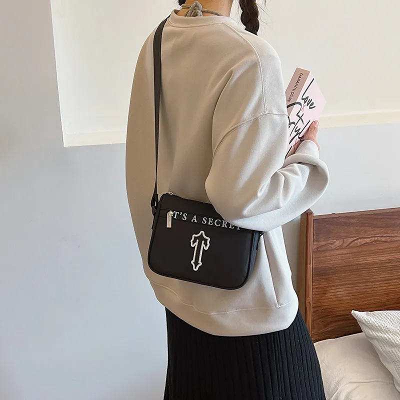 Winter New Black Oxford Cloth Bag Women's Shoulder Messenger Bag All-Matching Men's Couple Storage Bag Foreign Trade Cross-Border